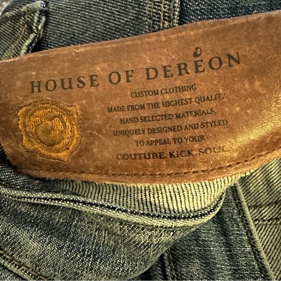 House of Dereon Women’s Y2K Vintage Wide Leg Jeans Blue Size 30/30 - Picture 8 of 12